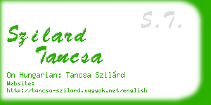szilard tancsa business card